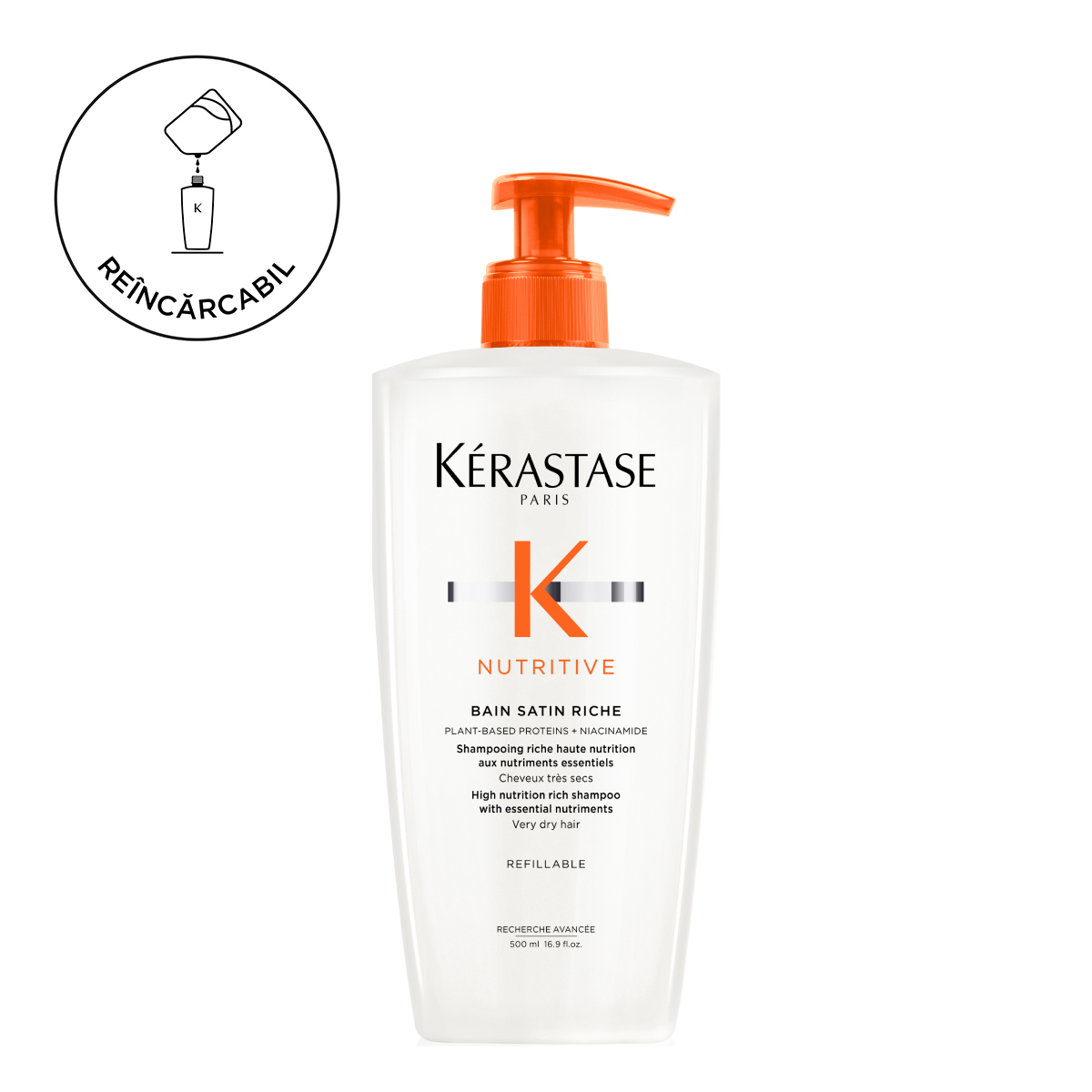 Sampon reincarcabil Kerastase Nutritive Bain Satin Riche hranitor