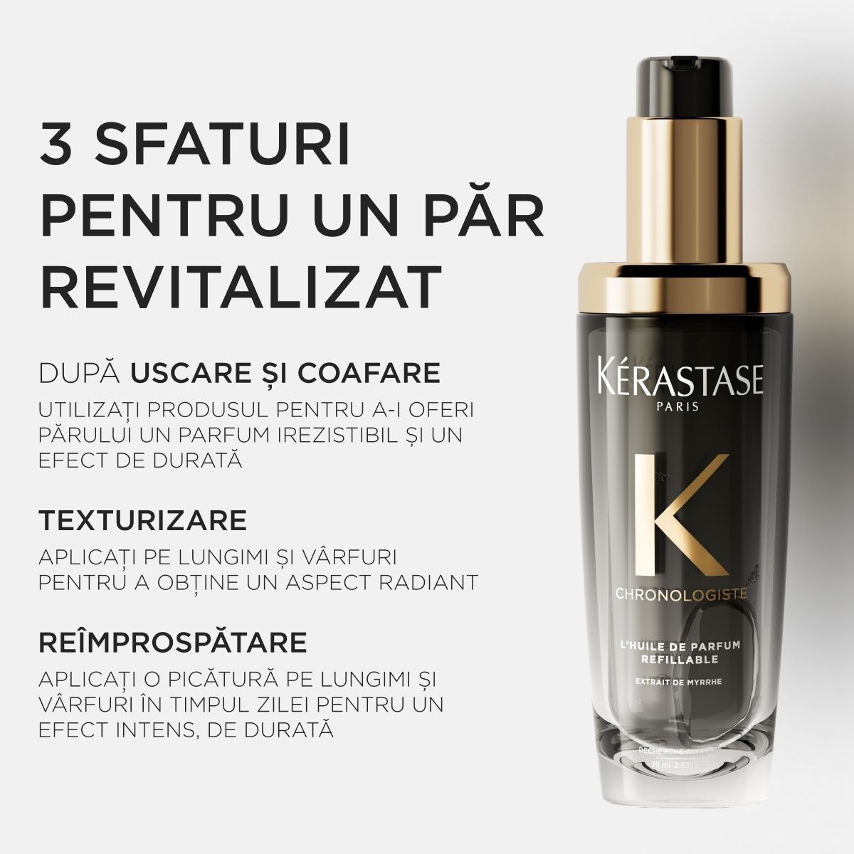 Ulei reincarcabil de par Kerastase Chronologiste Huile de Parfum 75ml