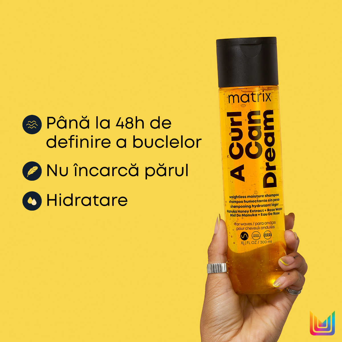 Sampon Matrix A Curl Can Dream, hidratant pentru parul ondulat, 300ml