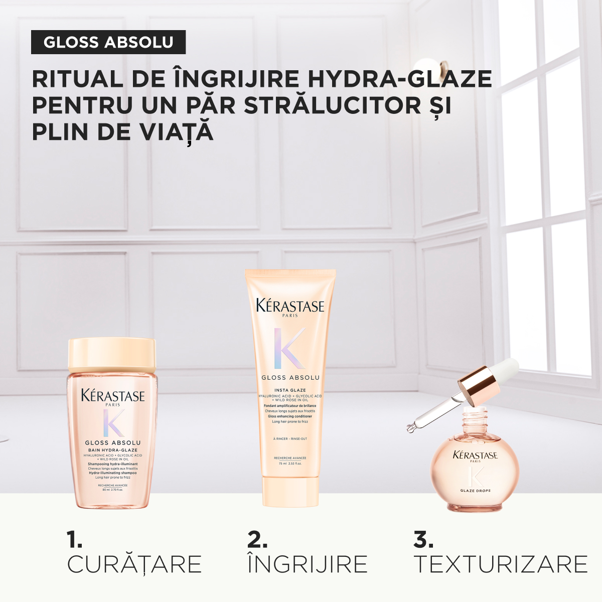 Set Kerastase Gloss Absolu Oil 80ml+75ml+45ml