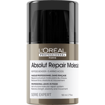 Крем за Коса L'Oreal Professionnel Serie Expert Absolut Repair Molecular, Без Измиване с Термозащита, 50 мл