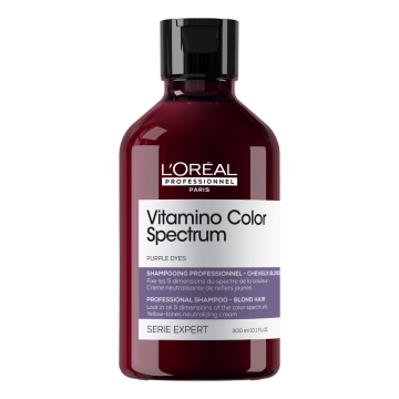 L’Oreal Professionnel Serie Expert Vitamino Color Spectrum Purple, sárga tónusokat semlegesítő sampon 300ml