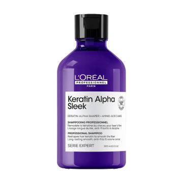 L’Oreal Professionnel Serie Expert Keratin Alpha Sleek Szöszösödés elleni, simító hatású sampon 300ml