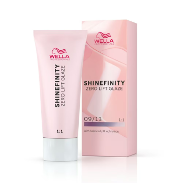 Wella Professionals Shinefinity Zero Lift Glaze 09/13 Toffee Milk Demi-permanens nagyon világos hamvas szőke hajfesték, 60ml
