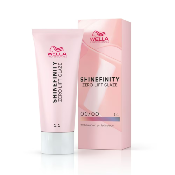 Боя за Коса Полу-Перманентна Wella Professionals Shinefinity Zero Lift Glaze 00/00 Crystal Glaze Booster Безцветен Бустер Блясък 60мл