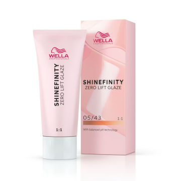 Боя за Коса Полу-Перманентна Wella Professionals Shinefinity Zero Lift Glaze 05/43 Hot Chili Светло Сатенено Златисто Червено 60мл