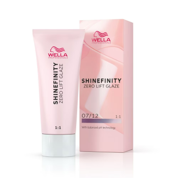 Wella Professionals Shinefinity Zero Lift Glaze 07/12 Cool Mushroom Demi-permanens matt hamvas közép szőke hajfesték, 60ml