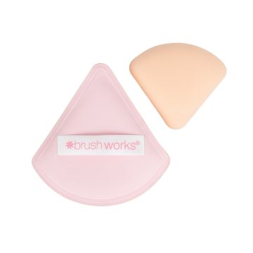 Puf pentru pudra Brushworks, Triunghiular Pillow 2 buc Xpert Beauty