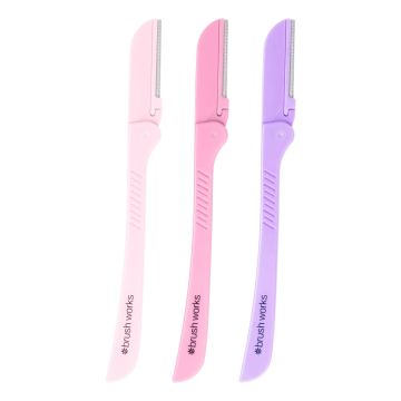 Kit Aparat de ras Brushworks pentru sprancene pentru precizie 3 buc XpertBeauty