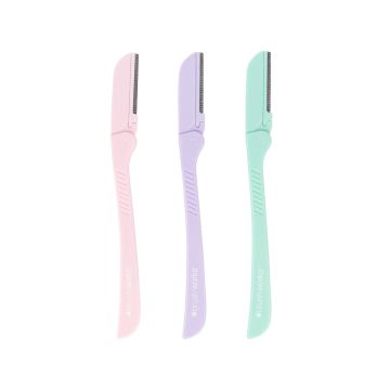 Kit Aparat de ras Brushworks pentru sprancene Pastel 3 buc XpertBeauty