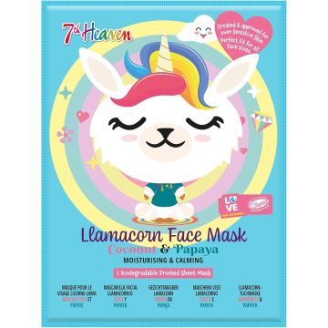 Masca de fata 7th Heaven Llamacorn cu nuca de cocos si papaya 26.6g XpertBeauty