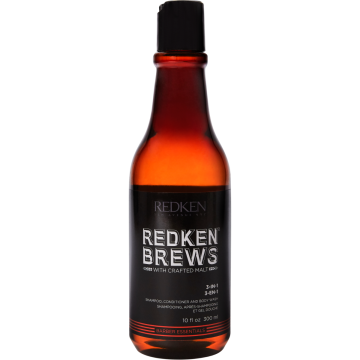Redken Brews 3 in 1 Sampon, kondícionáló és tusfürdő férfiaknak 300ml
