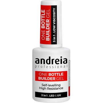 Andreia One Bottle Builder Gel Soft White Köröm építőzselé 14ml