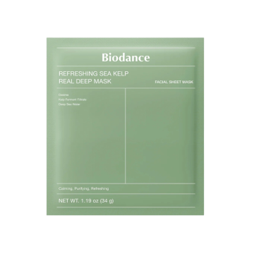 Biodance Refreshing Sea Kelp Intenzíven nyugtató arcmaszk, tengeri algával, 34g