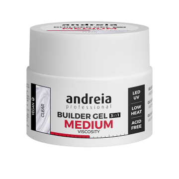 Gel constructie unghii Andreia Builder Gel transparent 44gr Medium