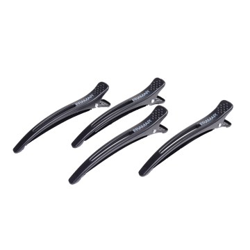 Set clipsuri Framar Super Sectioners pentru par, 4buc., negru Xpert Beauty