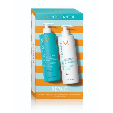 Set de par Moroccanoil Repair Duo, pentru reparare, 2x500ml+15ml