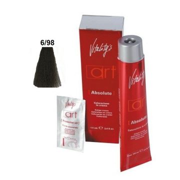 Боя за Коса Перманентна Vitality's Art Absolute с Амоняк 6.98 Тъмно Русо Перлено Кафяво 100 мл