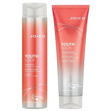Pachet Joico Youthlock Duo, cu colagen pentru par matur, 300ml+250ml