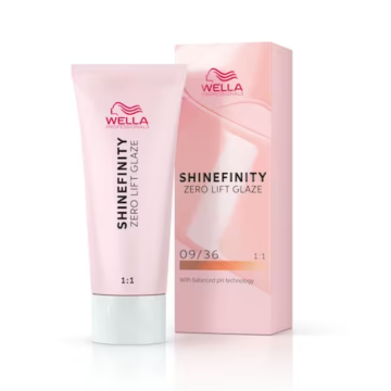 Wella Professionals Shinefinity Zero Lift Glaze 09/36 Vanilla Glaze Demi-permanens nagyon világos arany-vörös szőke hajfesték, 60ml