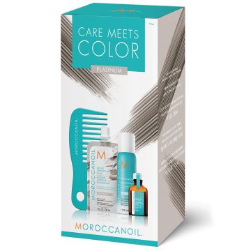 Hair set Moroccanoil Care Meets Color Platinum