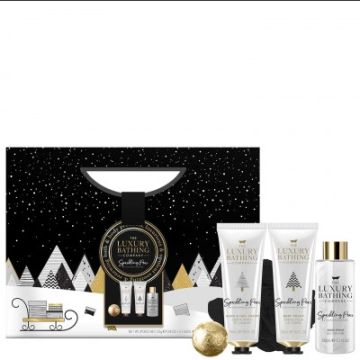 The Luxury Bathing Company Sparkling Pear & Nectarine Blossom szett, szivacs+50ml+50ml+100ml+25g