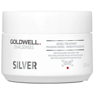 Masca de par Goldwell Dualsenses Silver 60sec Treatment pentru par blond 200ml Xpert Beauty