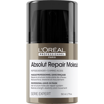 Крем за Коса L'Oreal Professionnel Serie Expert Absolut Repair Molecular, Без Измиване с Термозащита, 50 мл