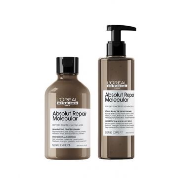 Комплект L'Oreal Professionnel Serie Expert Absolut Repair Molecular Duo Set, за Увредена Коса, 300мл+250мл