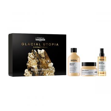 Комплект L'Oreal Professionnel Serie Expert Absolut Repair Trio, за Суха и Увредена коса, 300мл+250мл+90мл