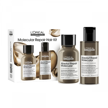 Комплект L'Oreal Professionnel Serie Expert Absolut Repair Molecular, за Увредена Коса, 100мл+75мл