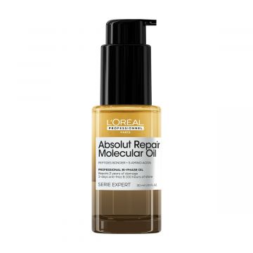 Двуфазно Масло за Коса L'oreal Professionnel Serie Expert Absolut Repair Molecular, Против Къдрене, 30мл