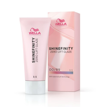 Wella Professionals Shinefinity Zero Lift Glaze 00/89 Blue Booster Demi-permanens farmerkék hajfesték, 60ml