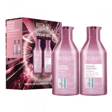 Комплект Redken Volume Injection, за Фина Коса, 2x300мл