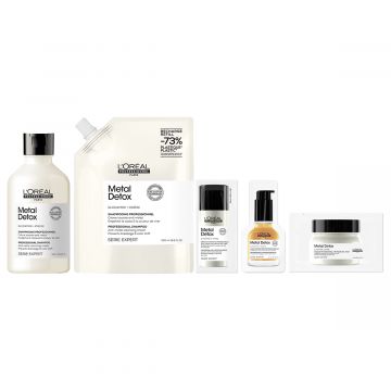 Комплект L'Oreal Professionnel Serie Expert Metal Detox Duo Set, за Детоксикация на Коса, 500 мл + 300 мл