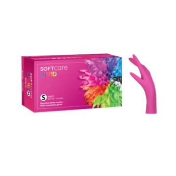 Manusi Bournas Medicals Soft Care Vivid Nitrile Gloves nepudrate fuchsia S 100buc. XpertBeauty