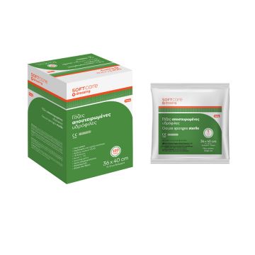 Tifon steril Bournas Medicals Soft Care Gauze Sponge Sterile cu 16 straturi 36x40cm 100buc. XpertBeauty