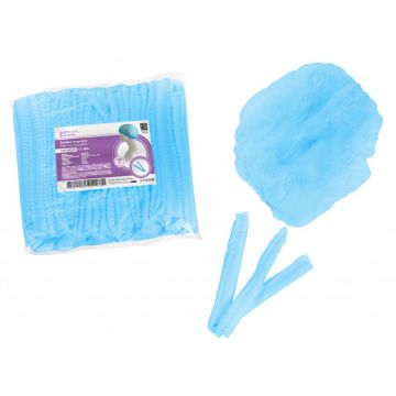 Bonete Bournas Medicals Soft Care Mob cap accordion de unica folosinta albastru 100buc. XpertBeauty