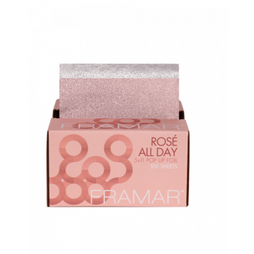 Set folii aluminiu Framar Rose All Day, pretaiate embosate pentru suvite, 500buc. Xpert Beauty