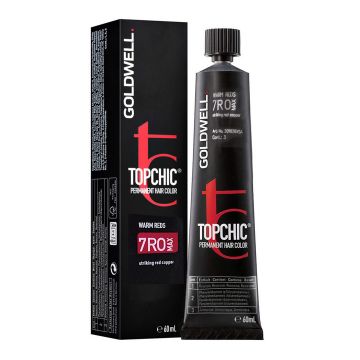 Vopsea de par permanenta Goldwell Topchic 7RO Cupru Roscat Intens 60ml