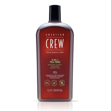 Sampon, Balsam de par, Gel de dus American Crew 3-in-1 Tea Tree Men 1000ml