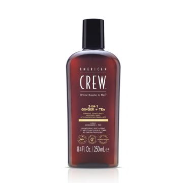 Sampon, Balsam de par, Gel de dus American Crew 3-in-1 Energizing Ginger + Tea Men 250ml