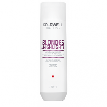 Sampon Goldwell Dual Senses Blondes&Highlights Anti-Yellow pentru par blond 250ml