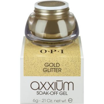 Изграждащ гел Opi Axxium Opi Gold Glitter 6г