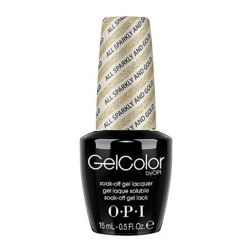 Lac De Unghii Semipermanent Opi Gelcolor All Sparkly And Gold15Ml