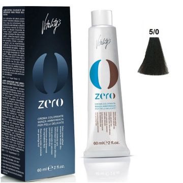 Vopsea de par permanenta Vitality's New Zero Cream 5/0 fara amoniac 60ml