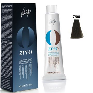 Vopsea de par permanenta Vitality's New Zero Cream 7/00 fara amoniac 60ml