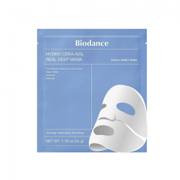 Маска за лице Biodance HYDRO CERA-NOL, за интензивна хидратация и успокояване, 34 г