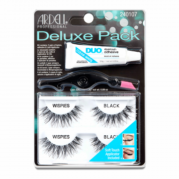 Комплект  Изкуствени мигли Ardell Deluxe Pack Wispies Black