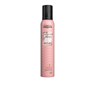 Spuma pentru bucle profesionala L'Oreal Professionnel Hollywood Waves Spiral Queen, 200ml